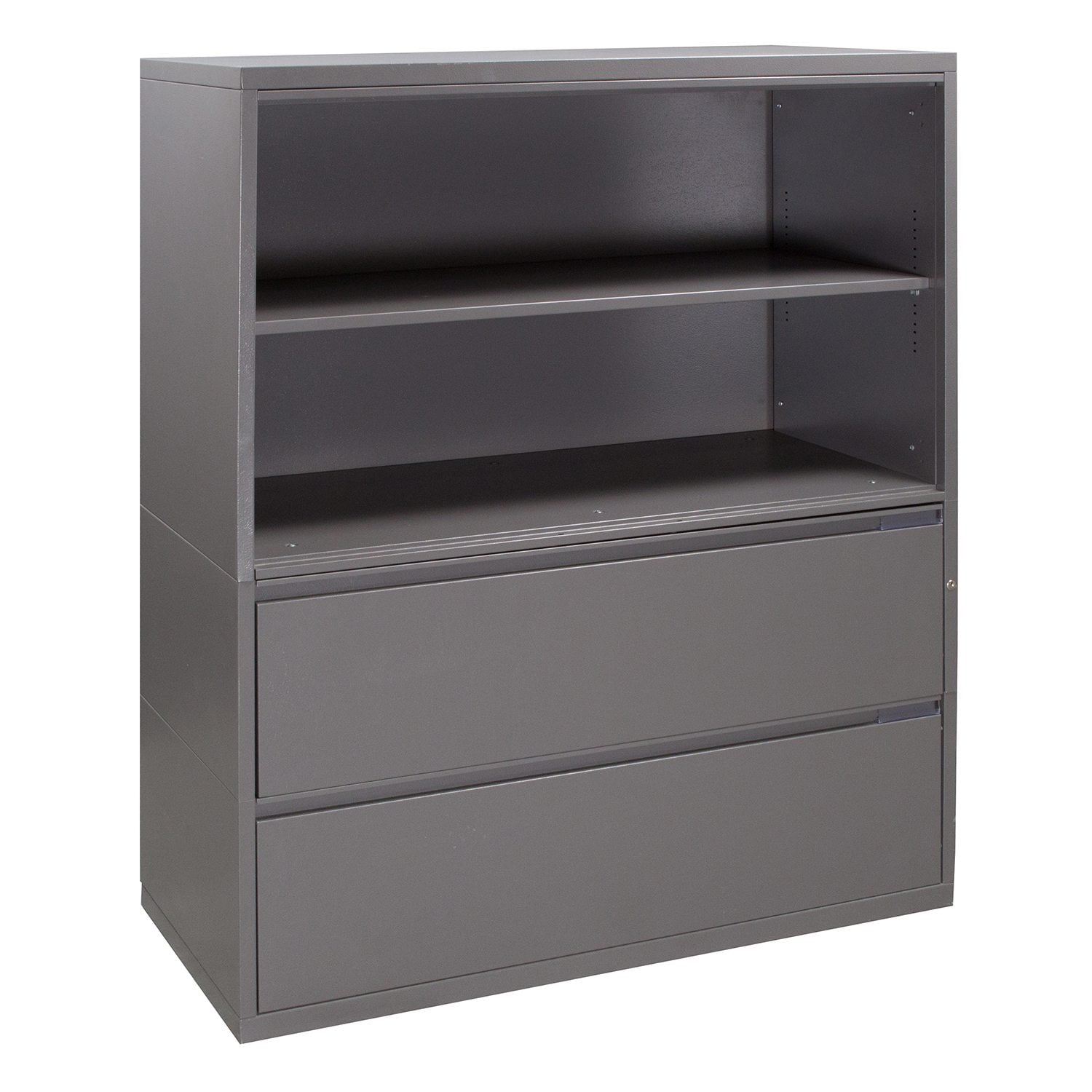  Herman Miller Meridian Used 2 Drawer 42 Inch Bookcase Lateral, Gray