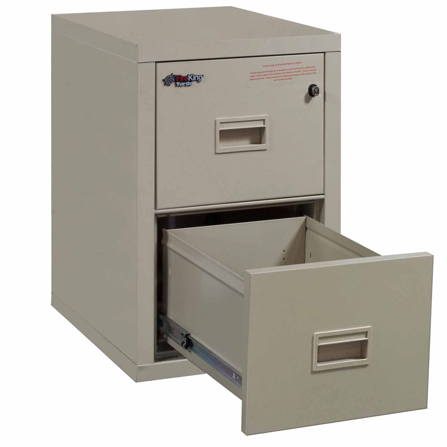 FireKing Turtle Used 2 Drawer Letter Vertical File, Putty National