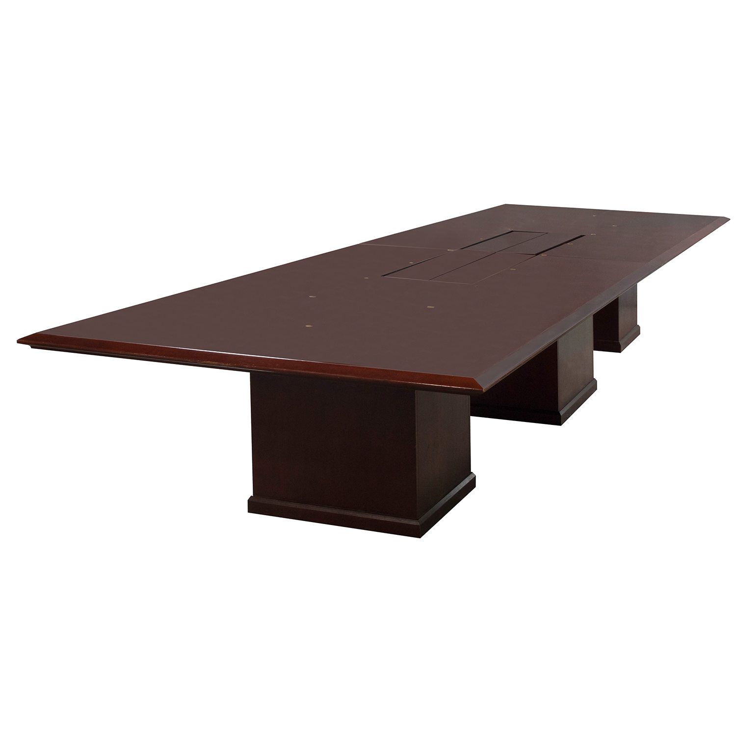 Used 18ft Veneer Conference Table, Mahogany National Office Interiors
