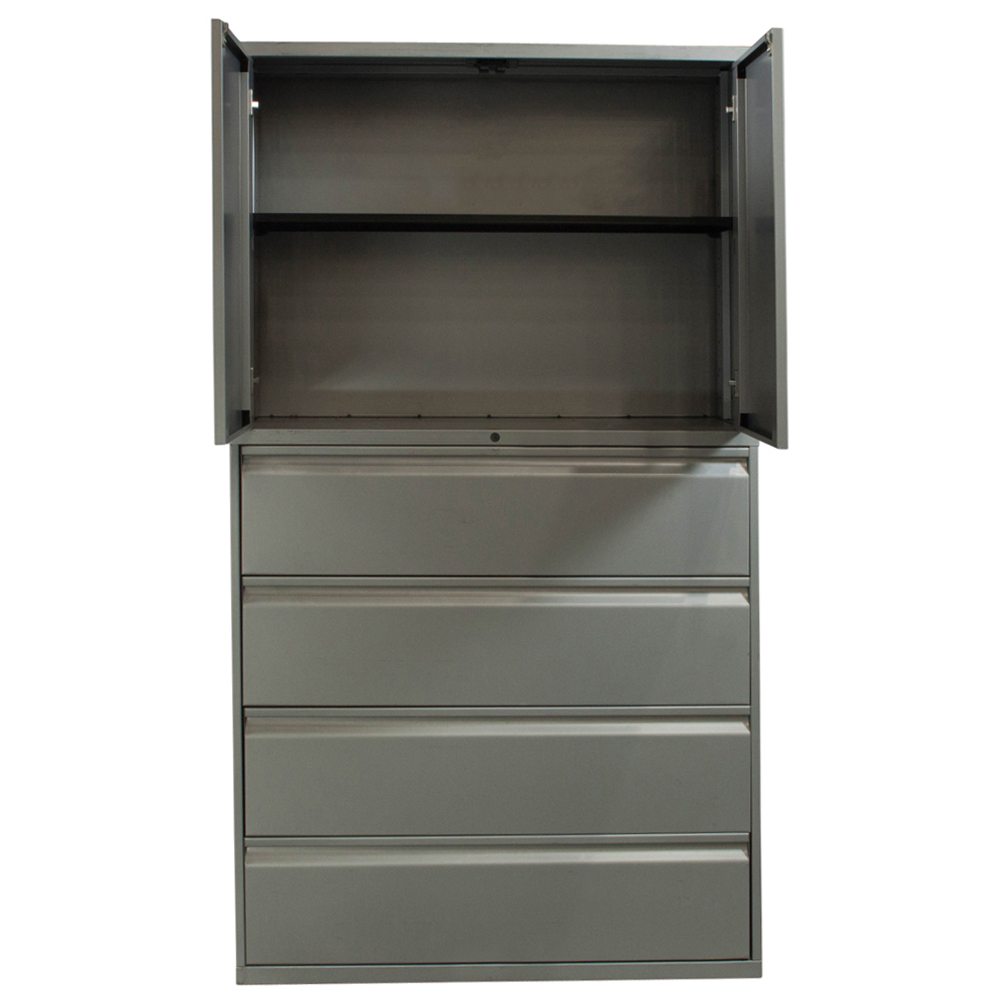 Knoll Calibre 4 Drawer Used 42 Inch Lateral Storage Silver National Office Interiors
