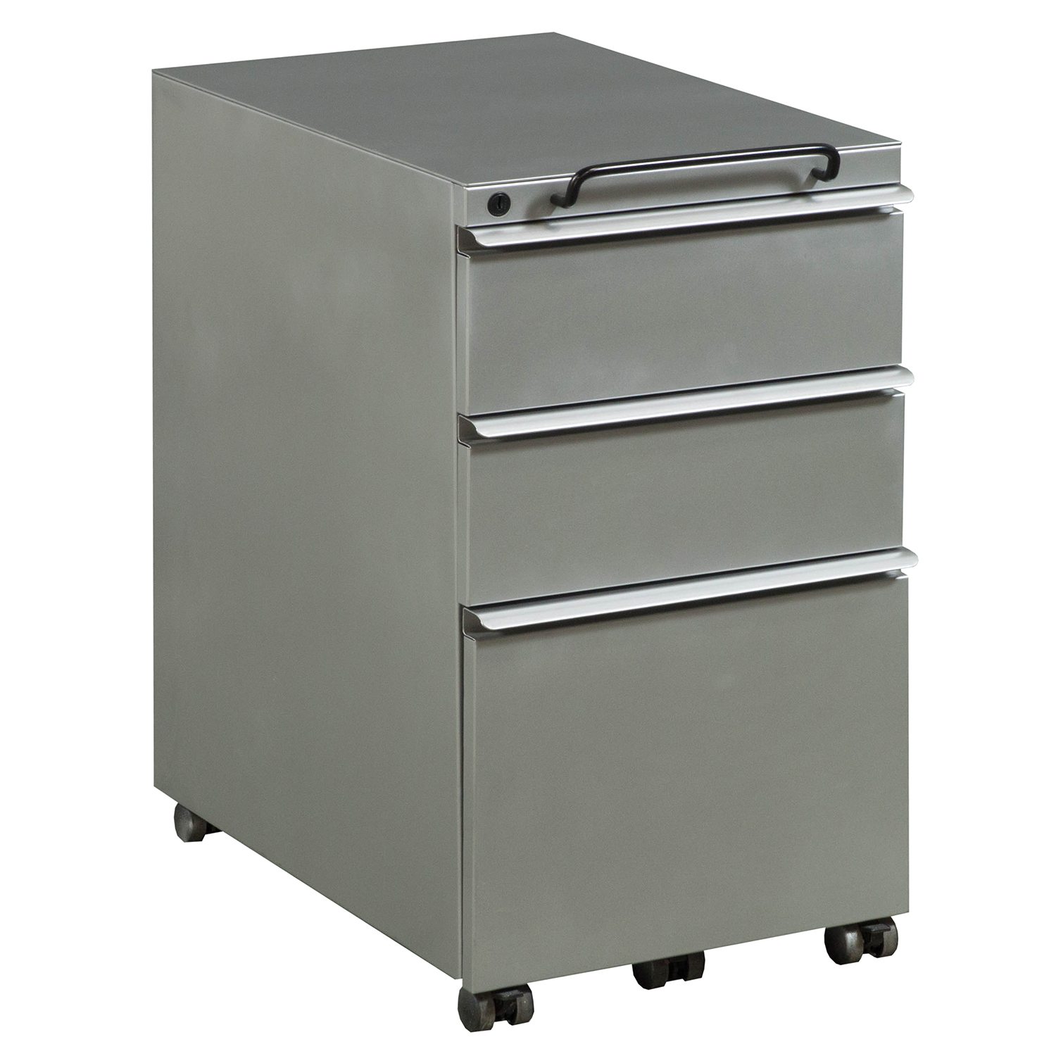 KnollBBFMobile PedestalSilver with Black Handle01 National Office