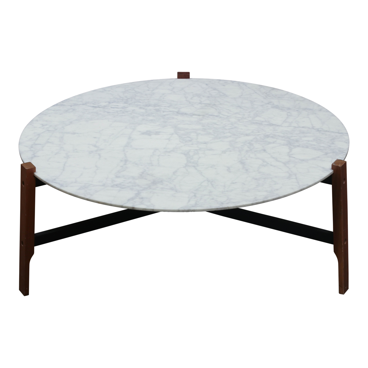 Round Used Faux Marble Coffee Table, White - National Office Interiors ...