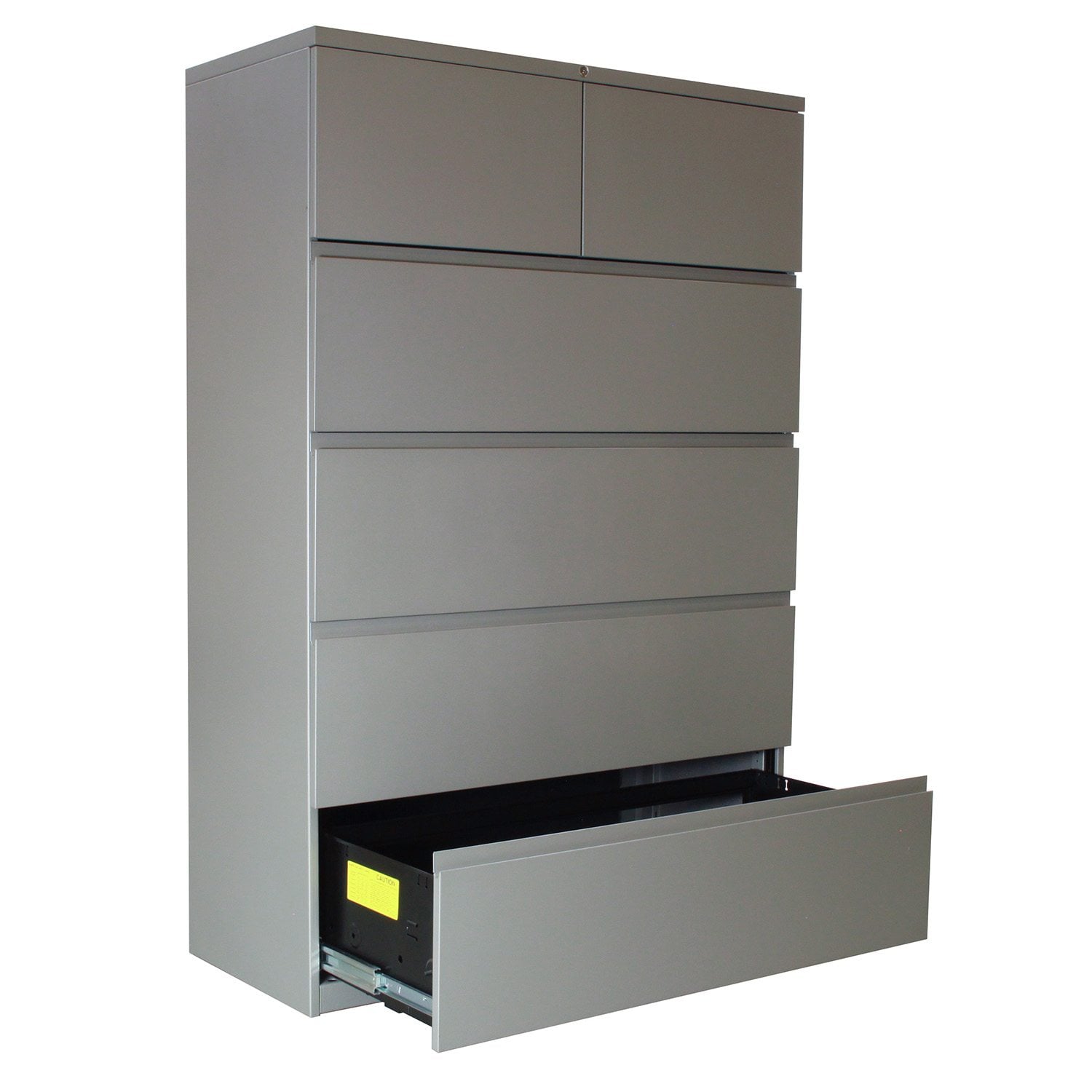 Haworth 4 Drawer 42 inch Used Lateral Storage, Silver National Office