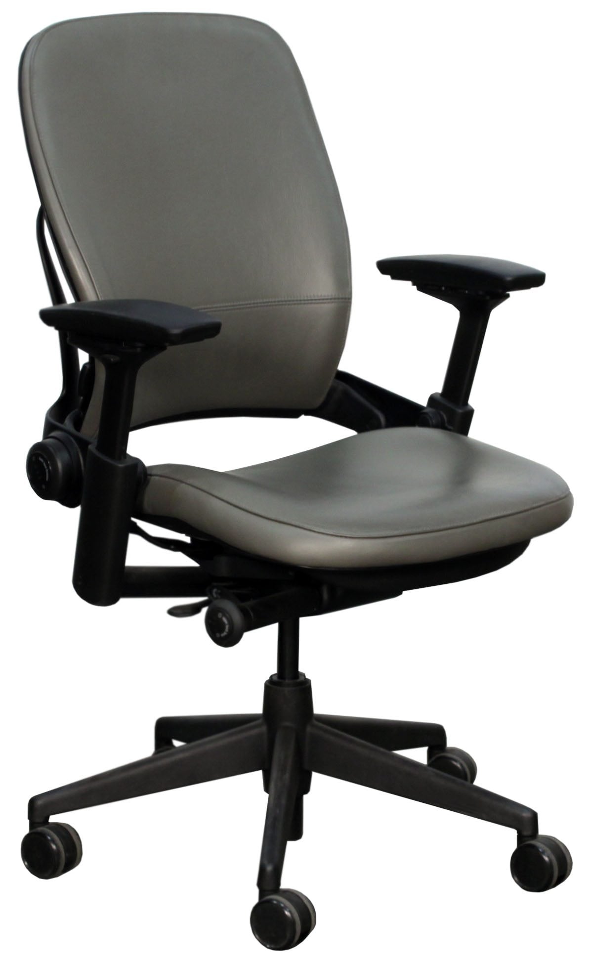 Steelcase Leap Used Leather Task Chair, Gray - National ...