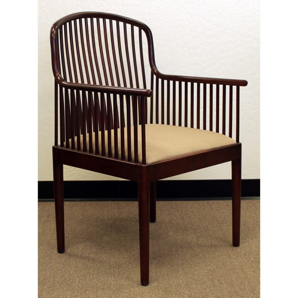 Knoll Exeter by Davis Allen Used Vintage Wood Side Chair, Stained Oak