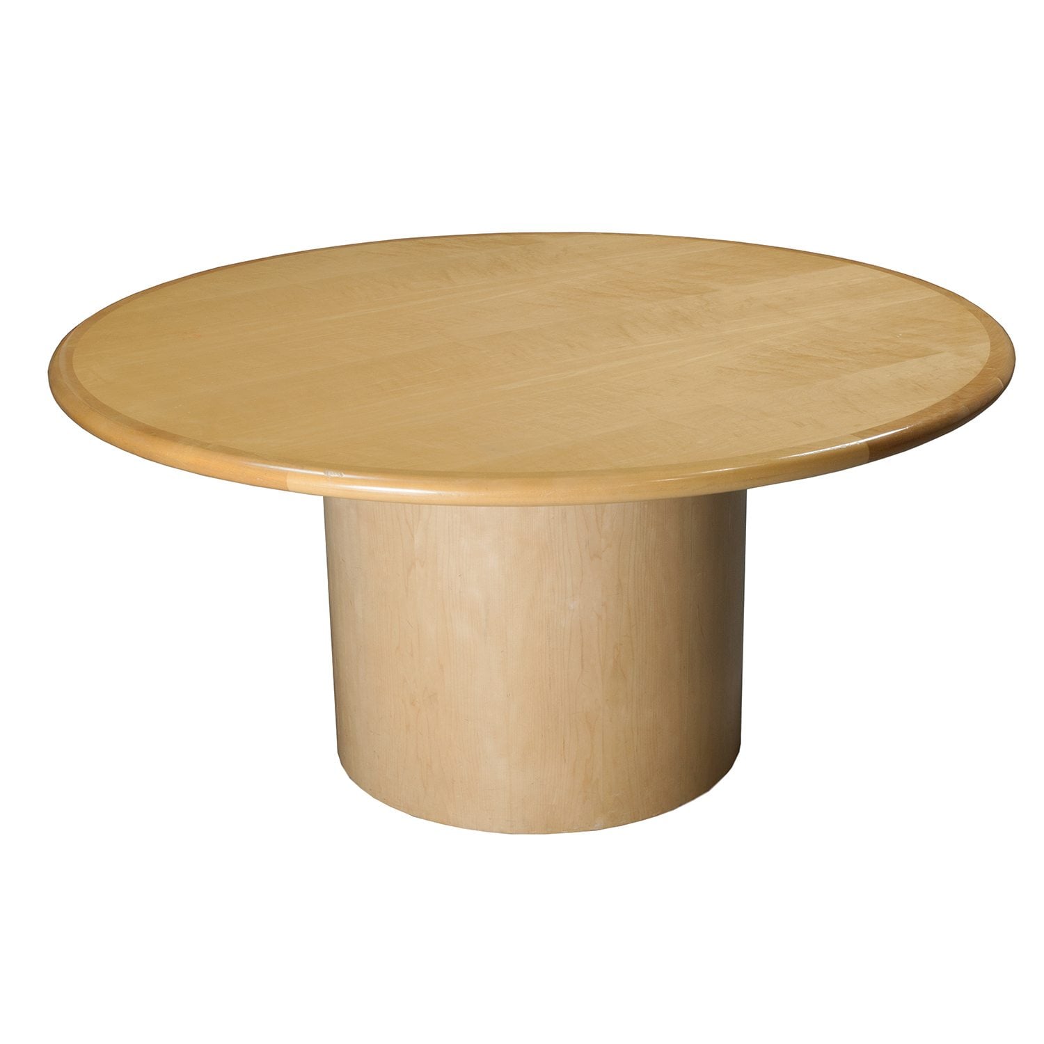 Wood 60 Inch Used Round Conference Table, Maple National Office