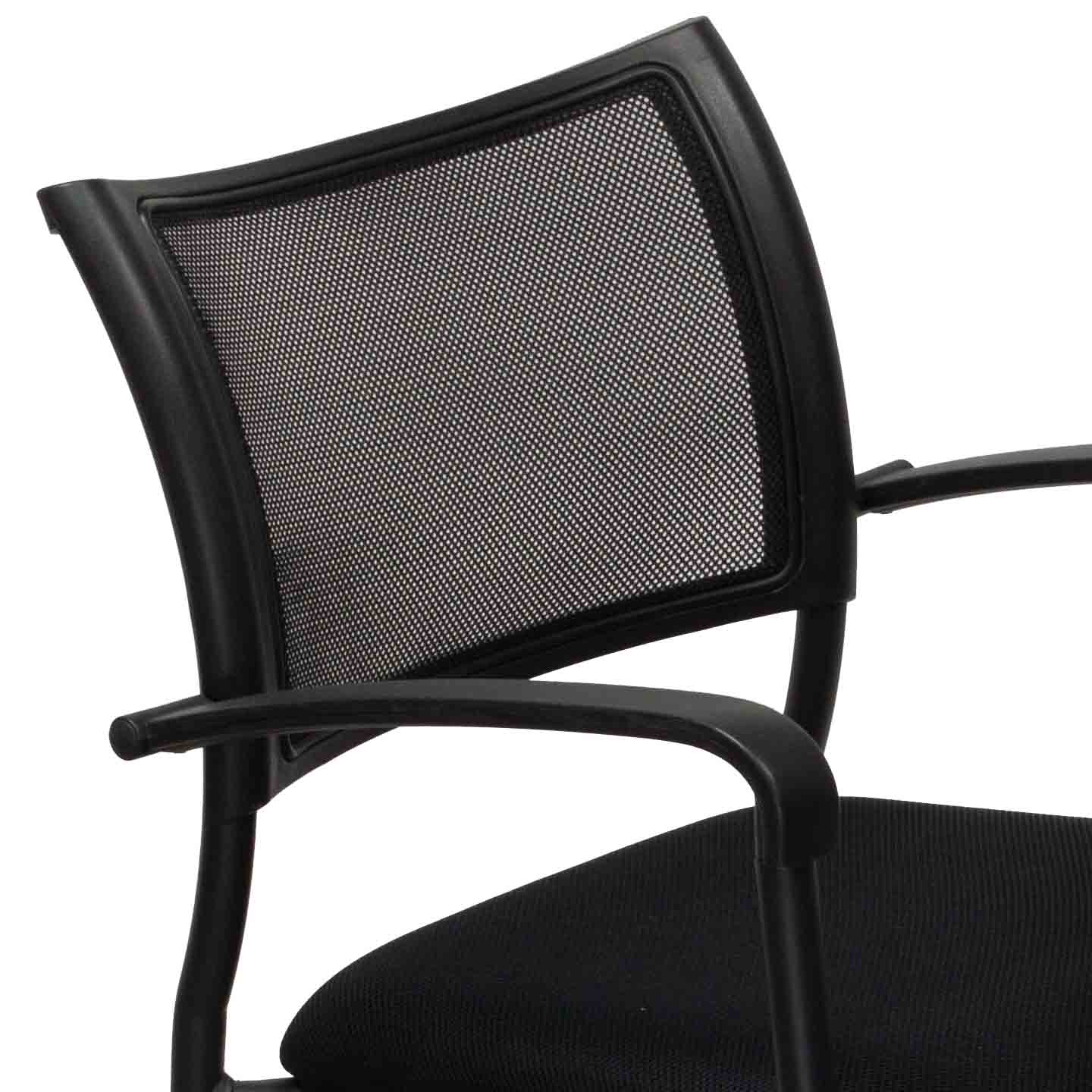 Alera Eikon Used Stacking Mesh Guest Chair, Black ...