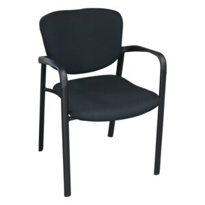 Haworth Improv Reupholstered Used Stack Chair, Black