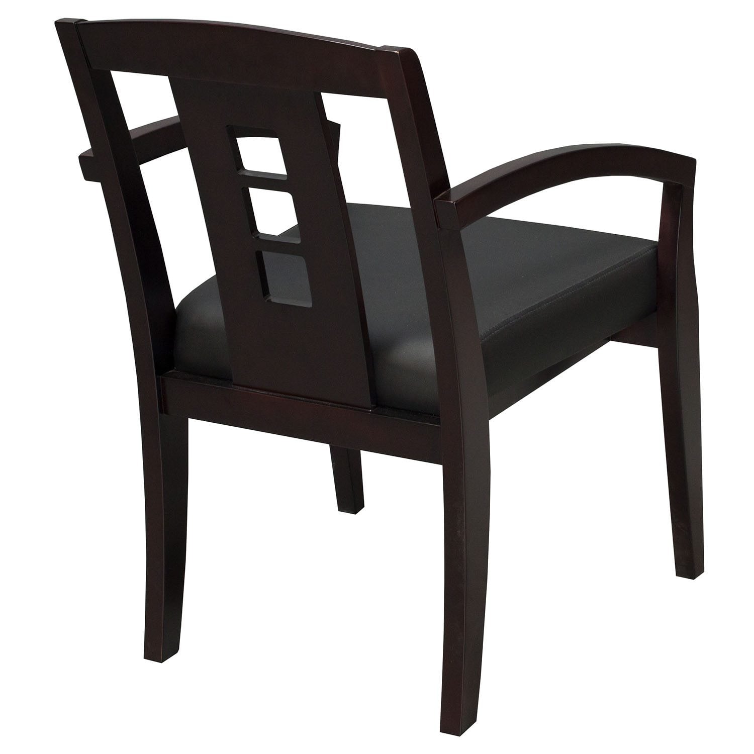 Mayline Mercado Used Wood Guest Chair, Mahogany - National ...