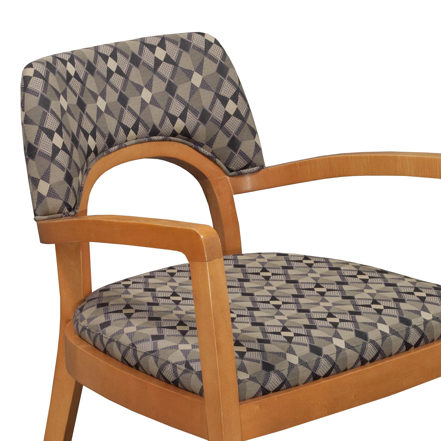 Bernhardt Used Wood Side Chair, Geometric Pattern - National Office ...
