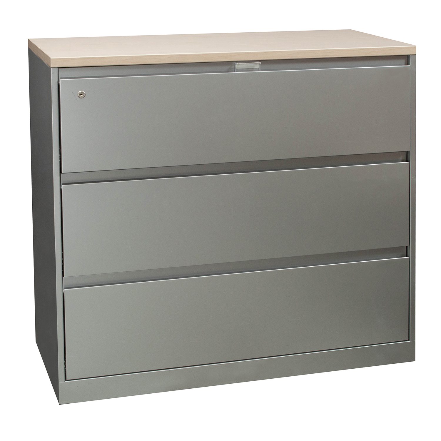 Steelcase 900 Series Used 3 Drawer Lateral File with Maple Laminate Top