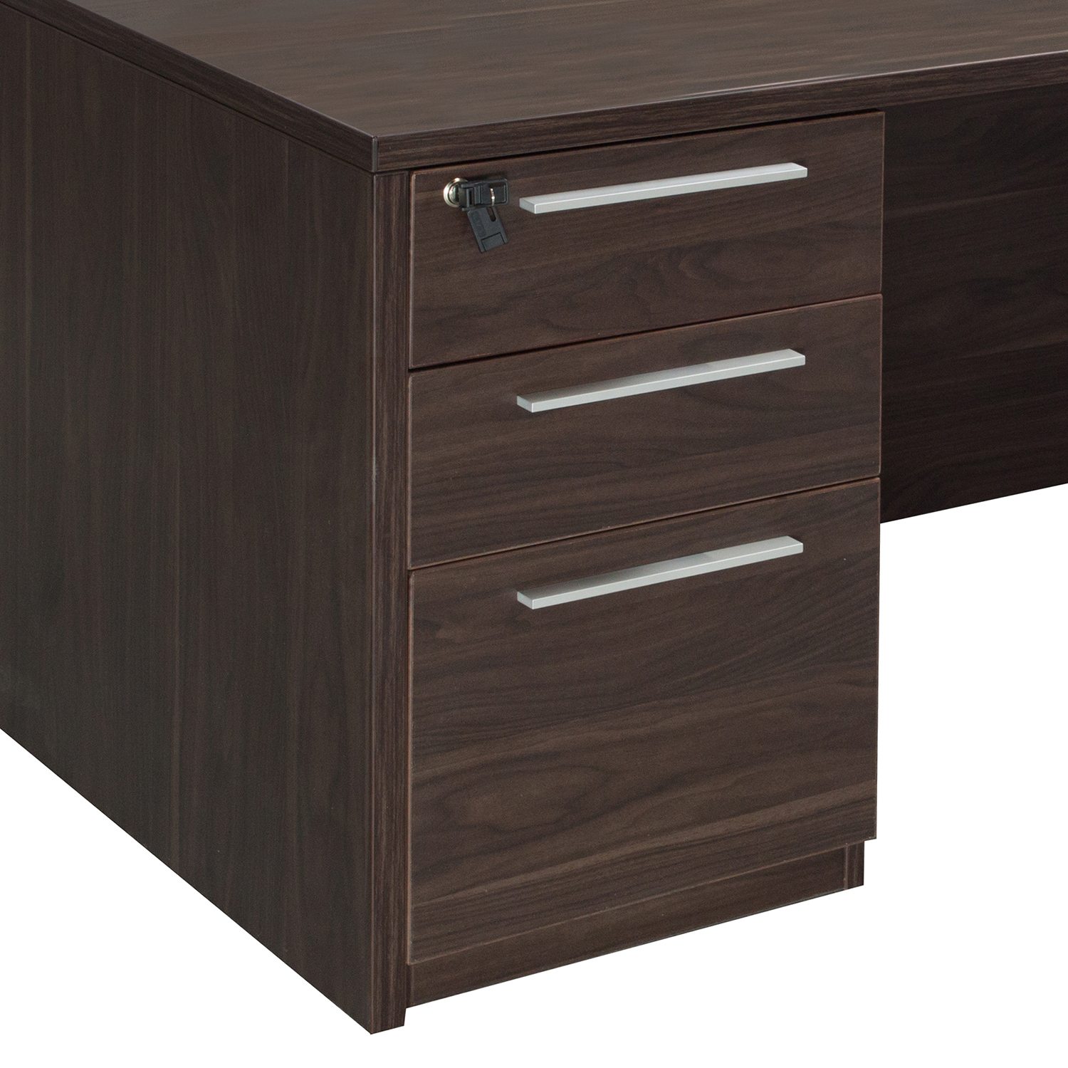 Denmark Deluxe Laminate Pedestal Box Box File Upgrade, American Walnut ...