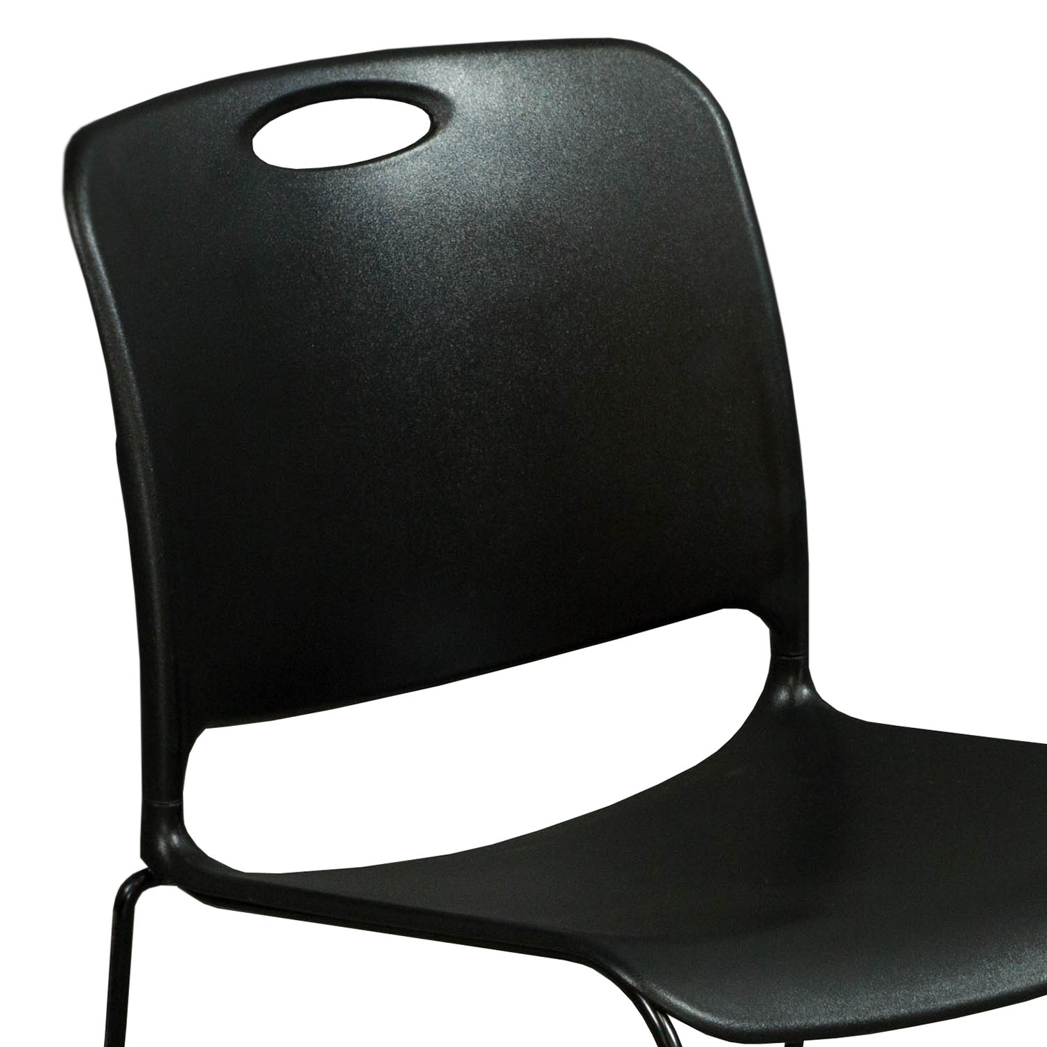 KI Maestro Plastic Used Stack Chair, Black National Office Interiors