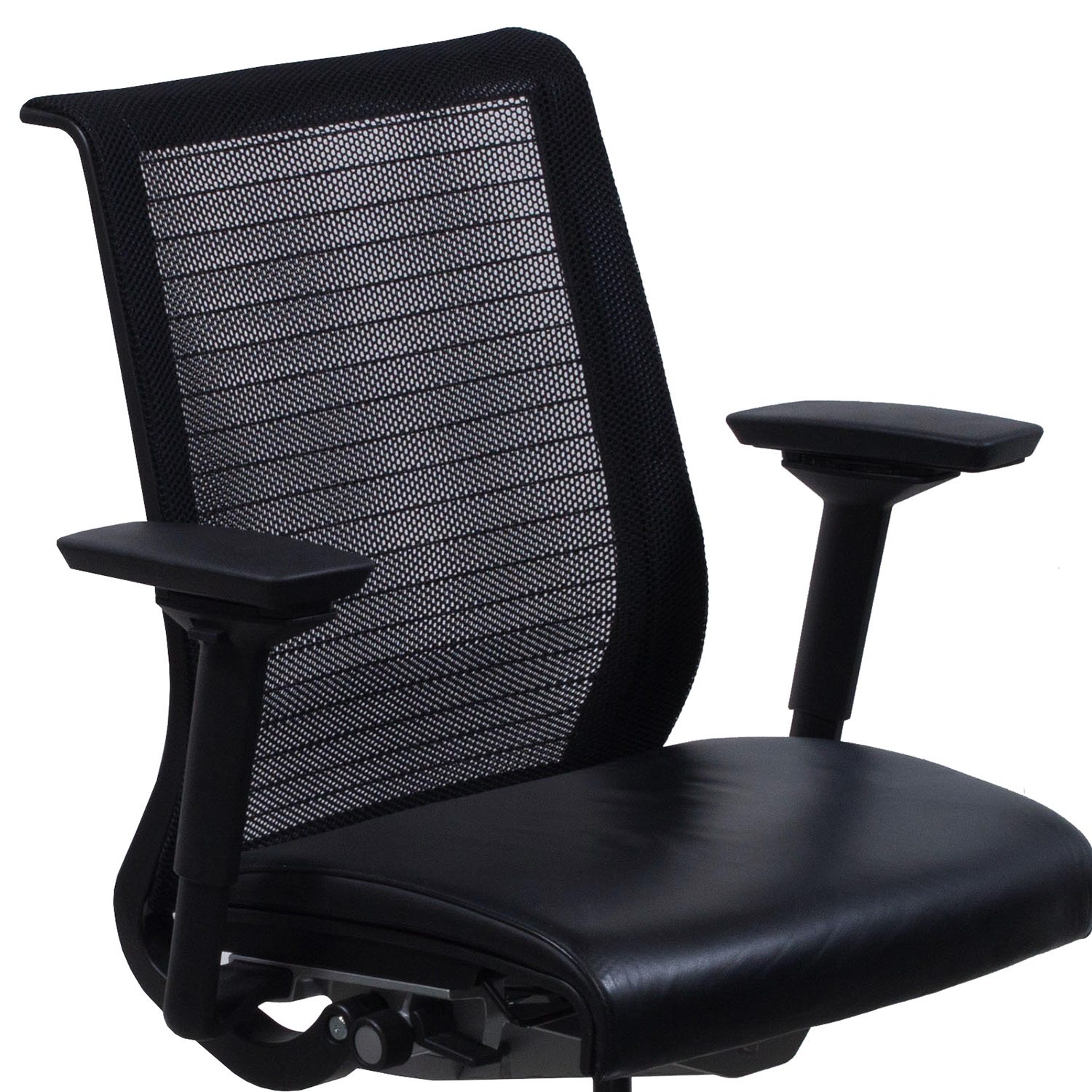 Steelcase Think Used Leather and Mesh Task Chair, Black - National ...