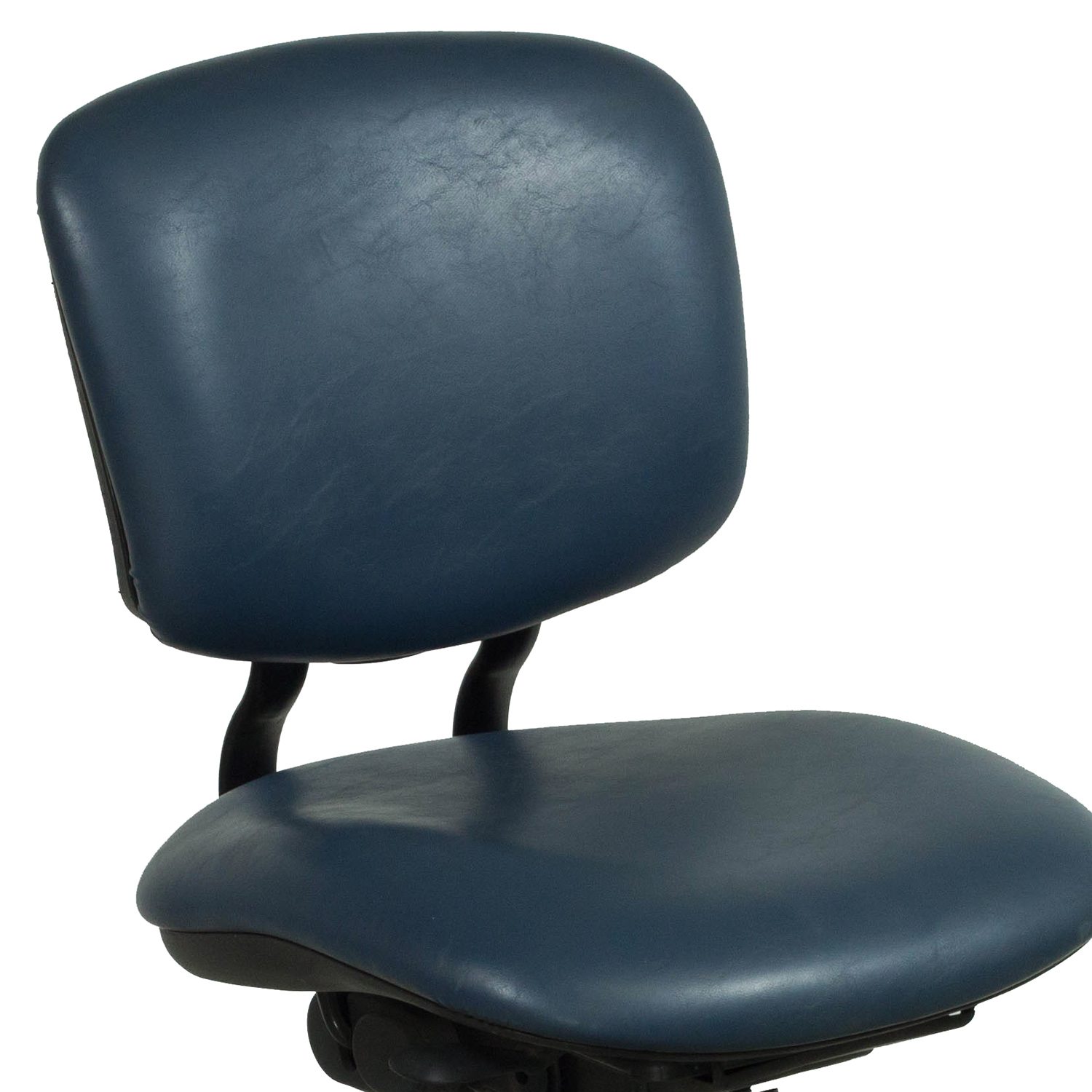 Haworth Improv Used Armless Leather Task Chair, Blue National Office