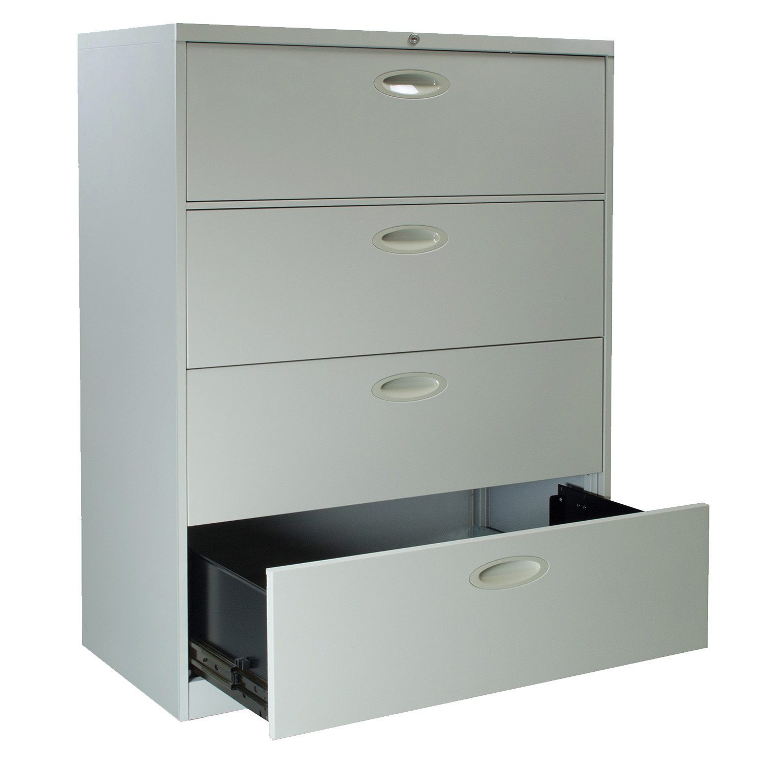 Steelcase 4 Drawer Used 42 inch Lateral File, Putty National Office