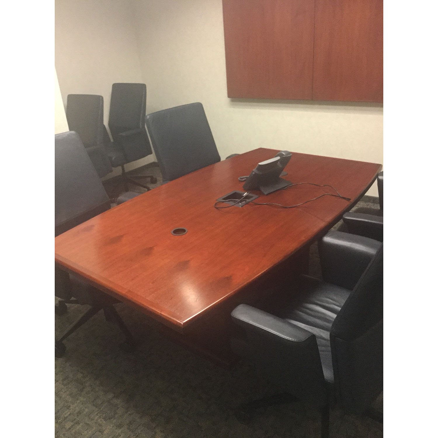 Steelcase Used Wood Veneer 6ft Conference Table, Mahogany National