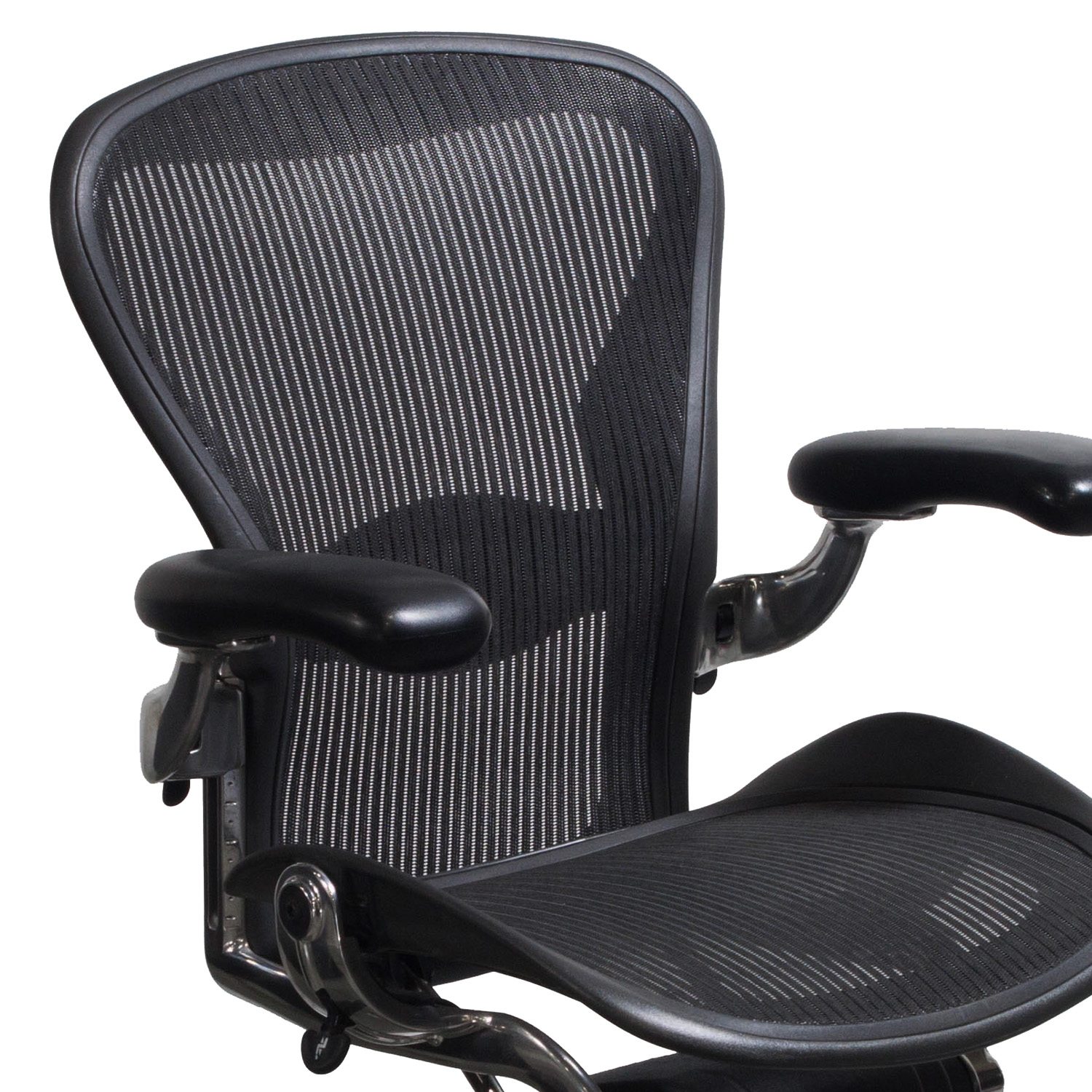 Herman Miller Aeron Used Aluminum Base Size B Task Chair, Carbon