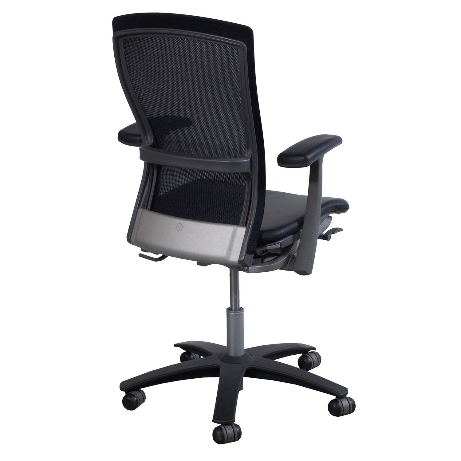Knoll Life Used Leather and Mesh Conference Chair, Black National