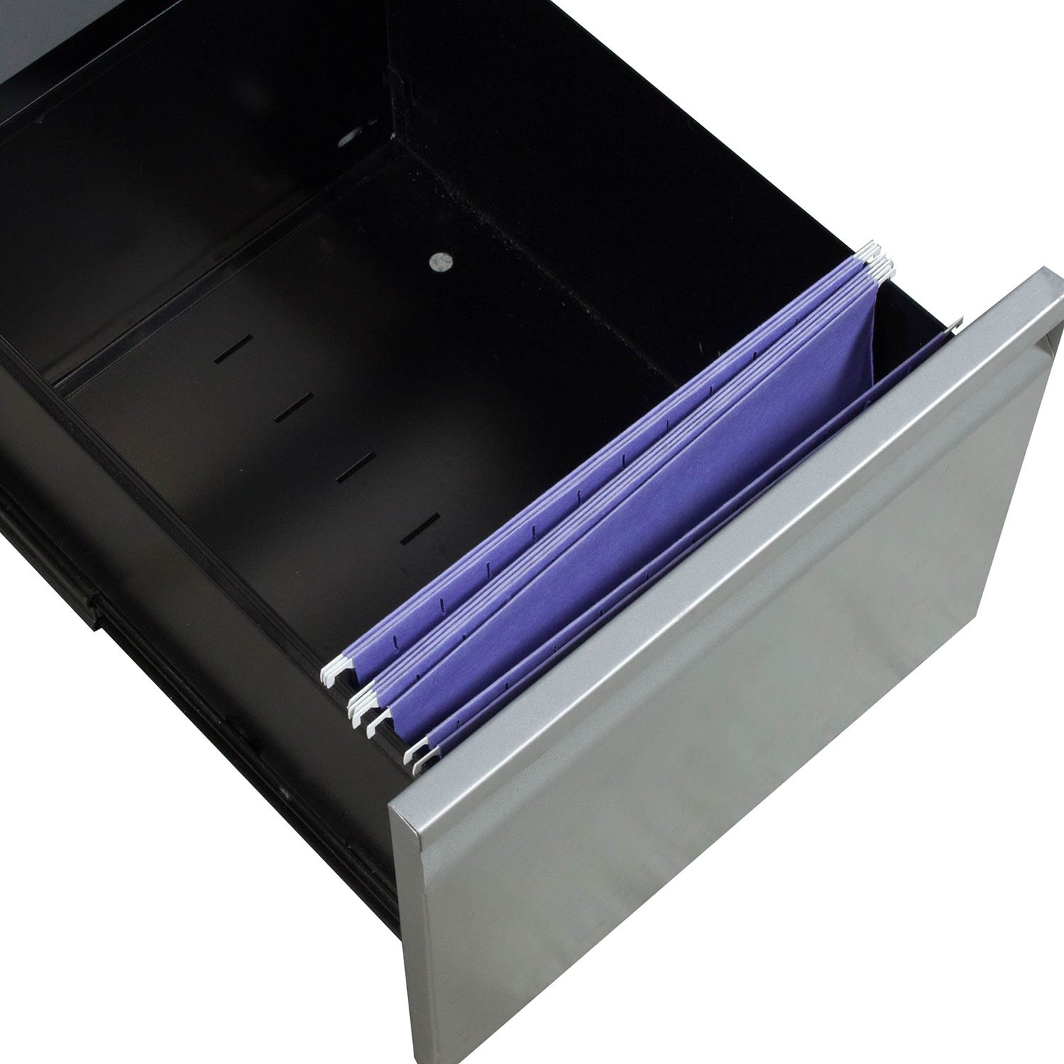 Knoll Used Box File Mobile Pedestal With Cushioned Top, Silver