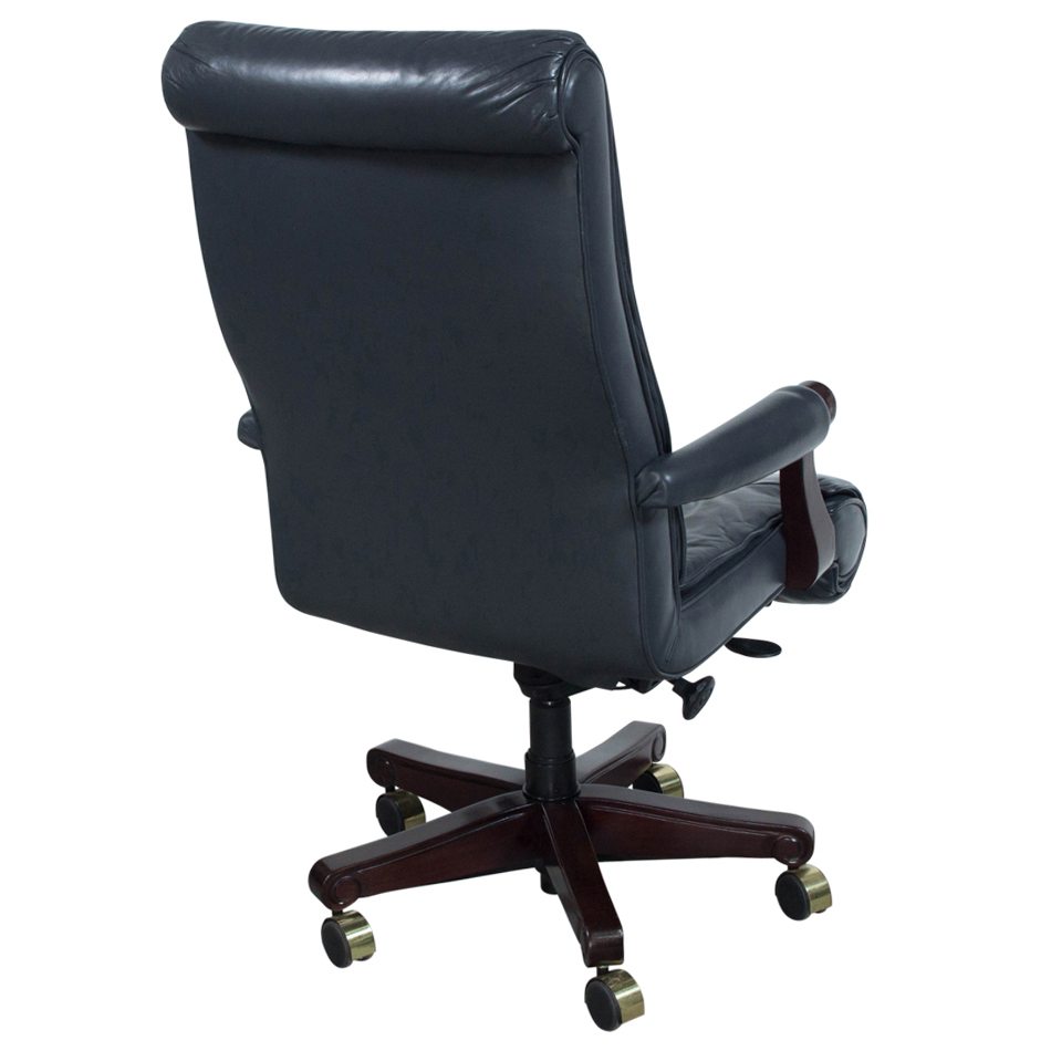 Harden 1405 100 Used Executive Leather Conference Chair Blue