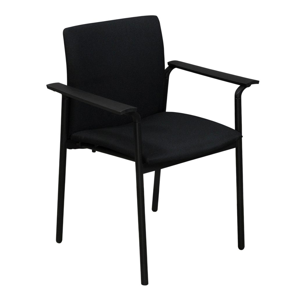 Steelcase Jersey Used Stack Chair, Black National Office Interiors