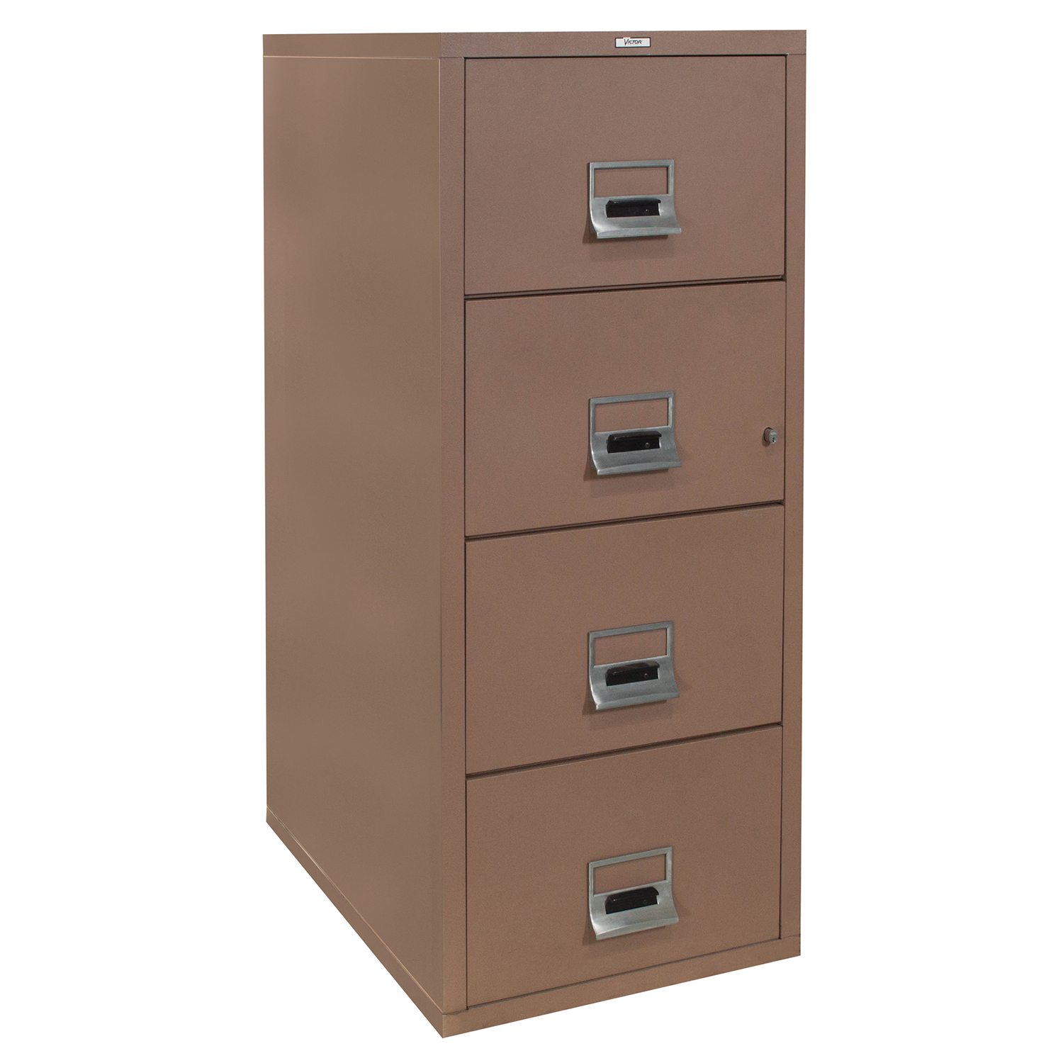 Victor Firemaster Used 4 Drawer Vertical File, Beige National Office