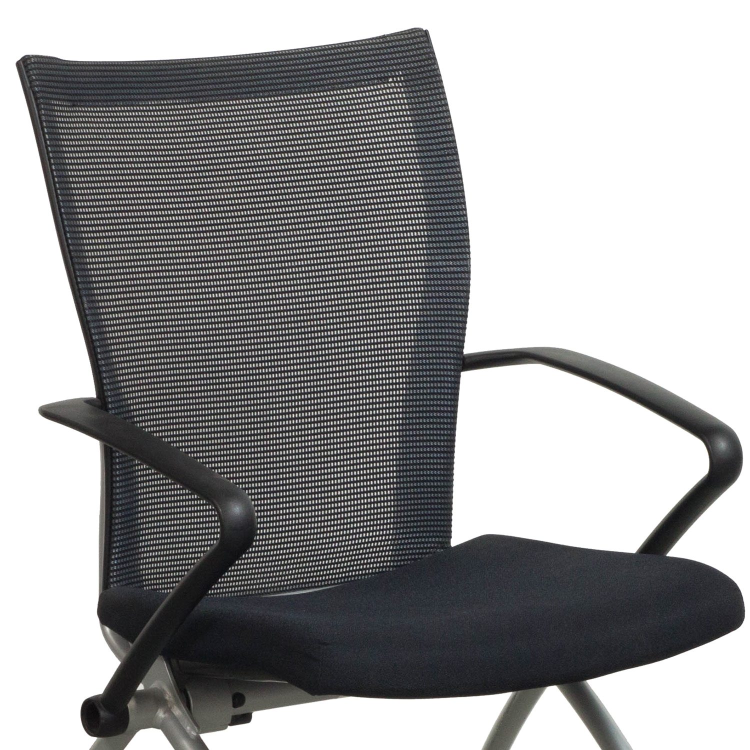 Haworth X640 Used Mobile Mesh Nesting Chair, Black - National Office ...