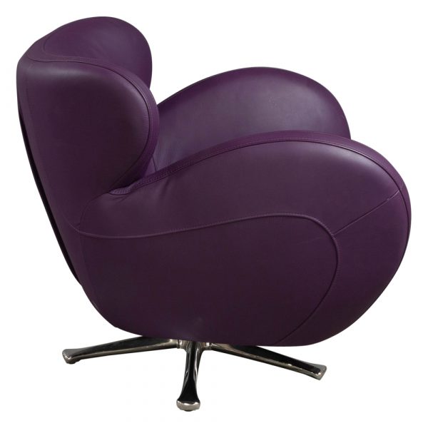 Jason Furniture Used Leather Reception Chair, Plum National Office
