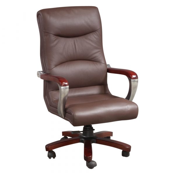 Executive Used Leather Chair, Brown National Office Interiors and Liquidators