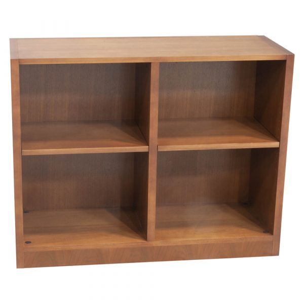 Steelcase Used Veneer 32 In Quad Bookcase Walnut National