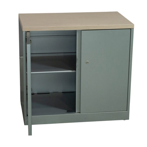 Steelcase Universal Used Storage w/Laminate Top, Platinum