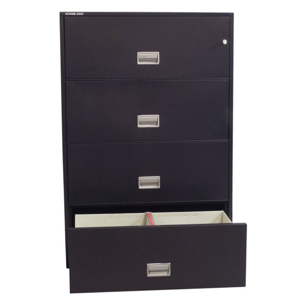 Schwab 5000 Used 4 Drawer Lateral Fire File Cabinet, Black ...