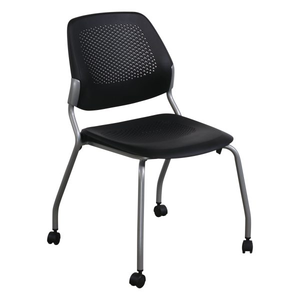 Mobile Stack Chair Allsteel Inspire Used Mobile Stack Chair, Black - National Office ...