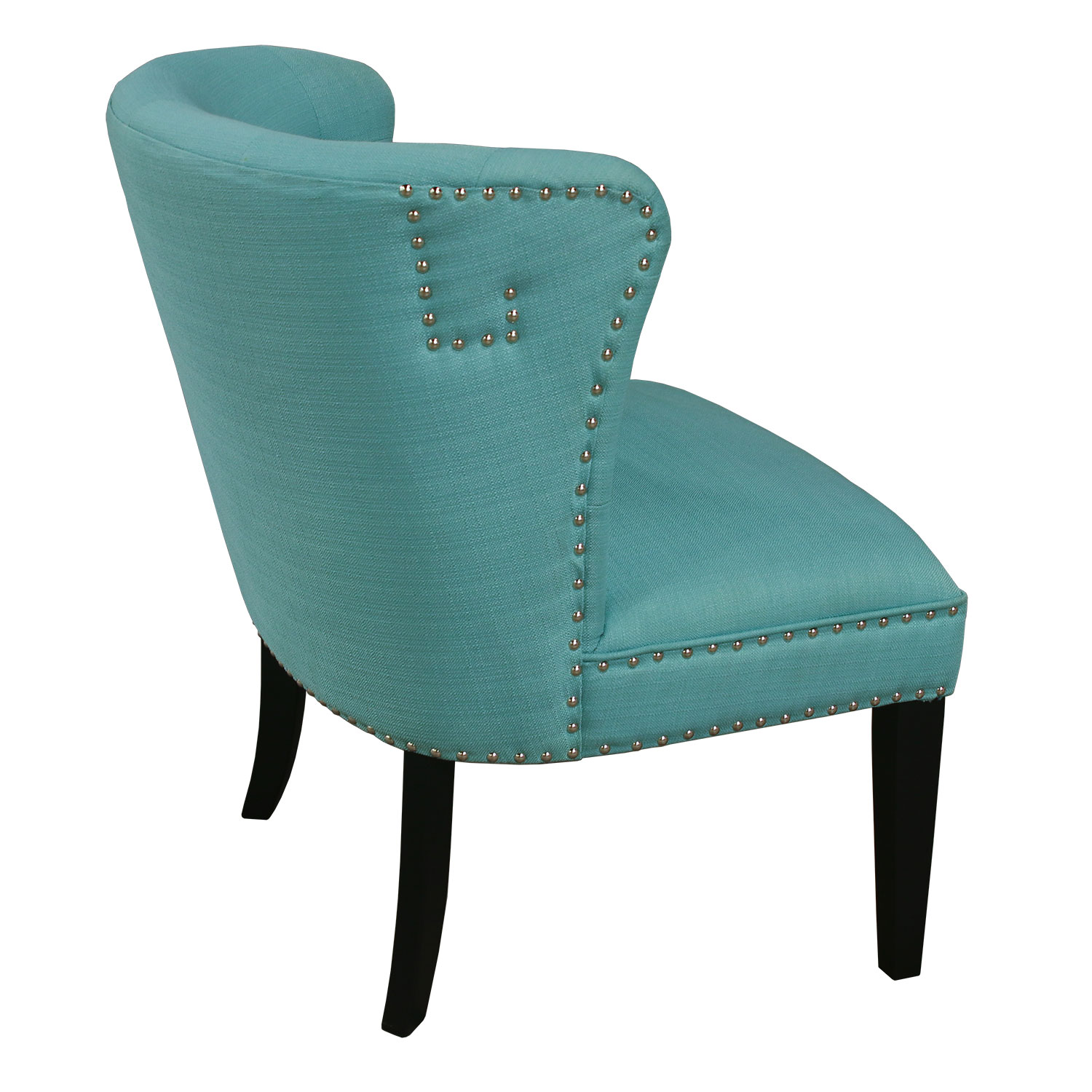 Used Reception Chair, Teal with Metallic Trimming National Office Interiors and Liquidators