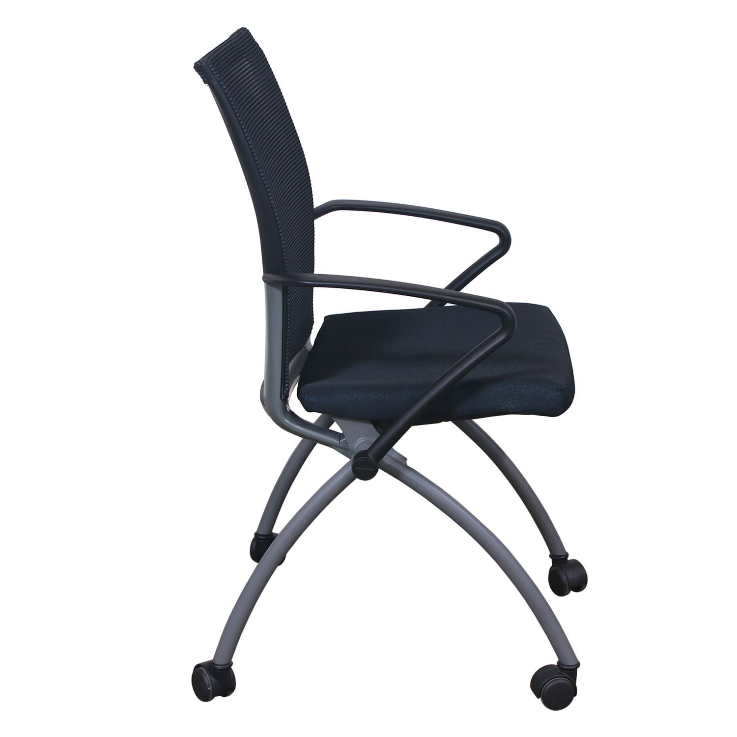 Haworth X99 Seminar Used Mesh Back Mobile Nesting Chair, Blue Speckle ...