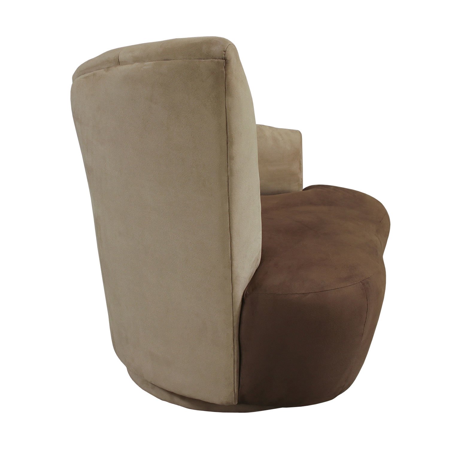 Lazar Odyssey Used Swivel Chair, Tan and Brown Suede National Office