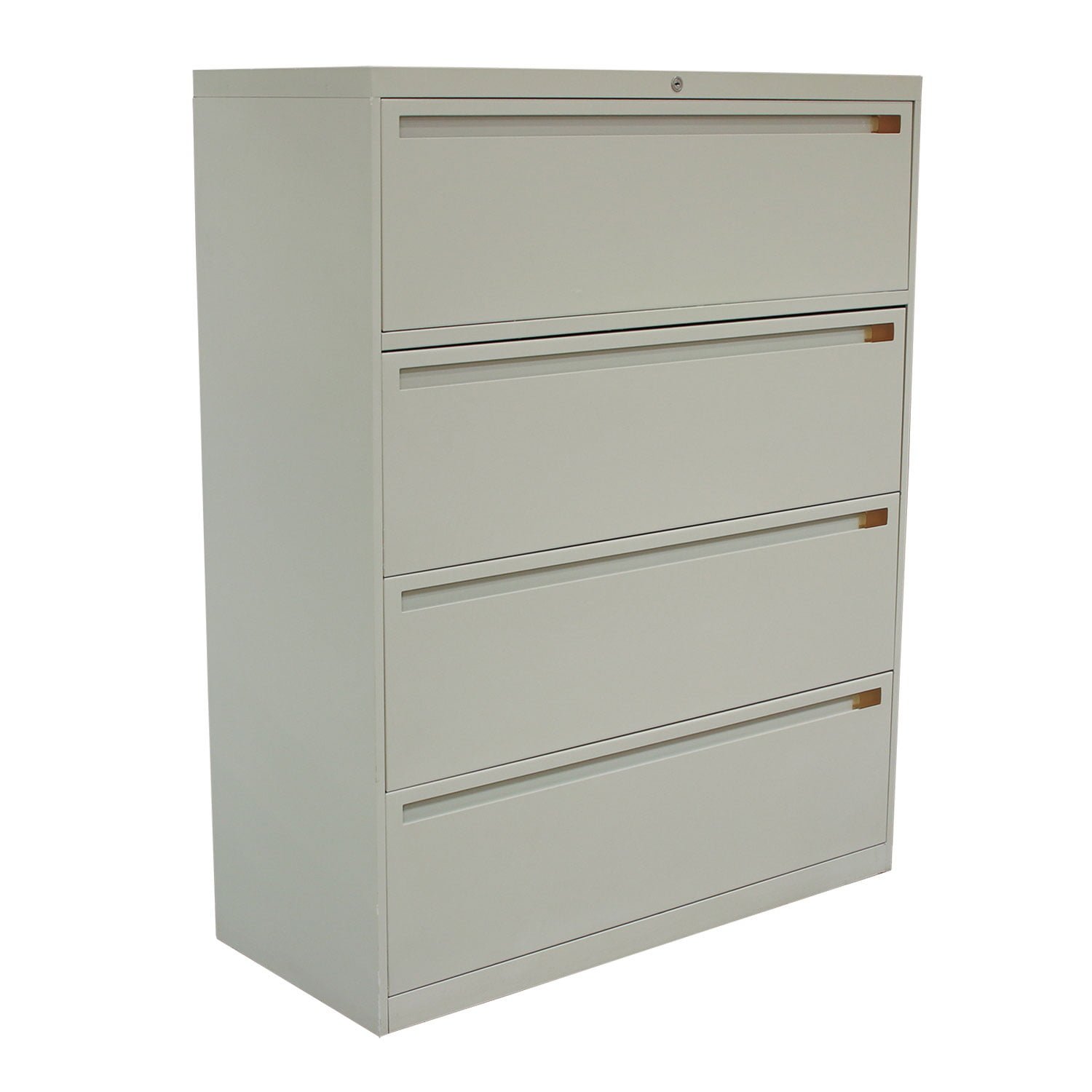 Allsteel Used 4 Drawer 42 Inch Lateral File Light Putty