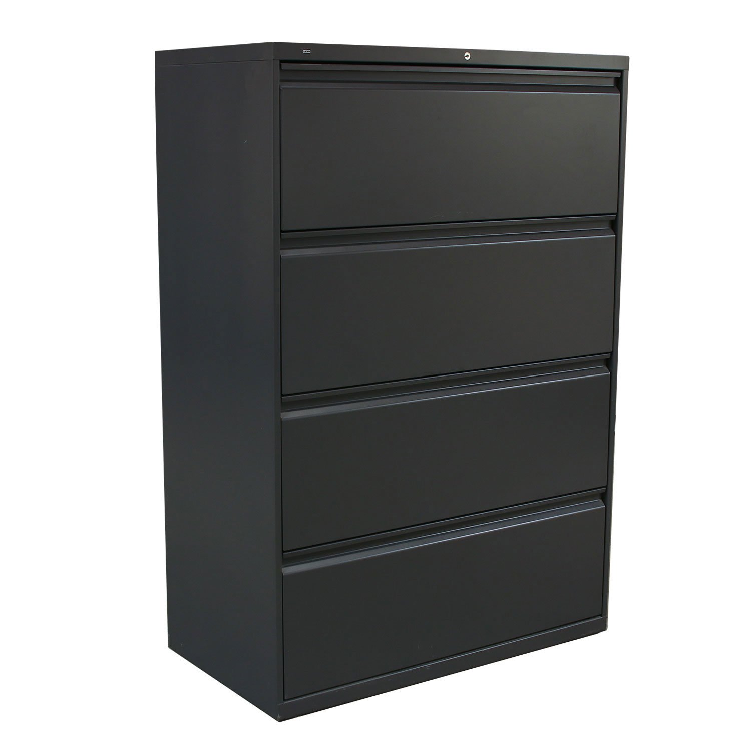 Hon 800 Series Used 4 Drawer 36 Inch Lateral File, Dark Gray National