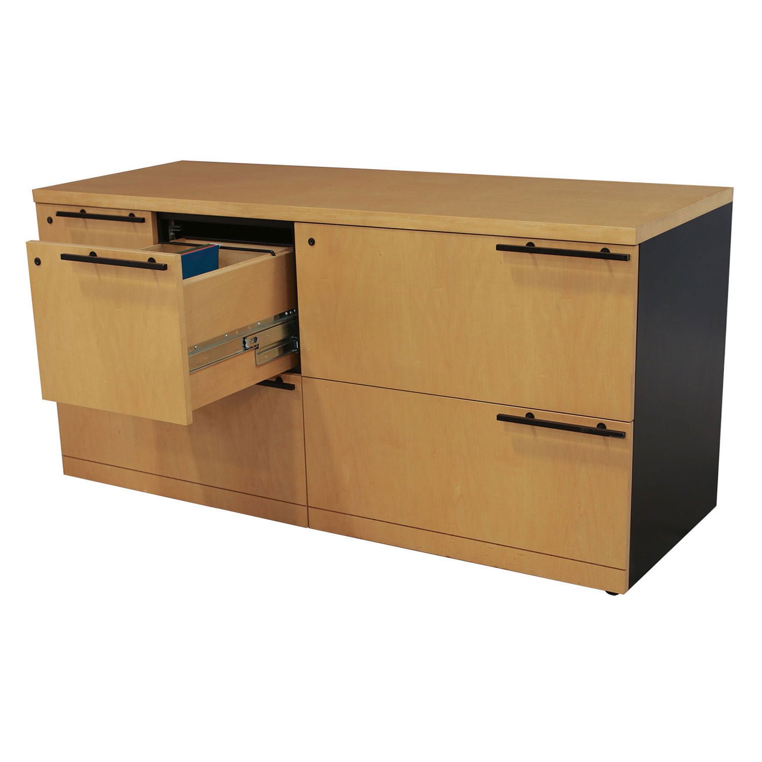 Wood Veneer 21x60 Used Storage Credenza, Maple National Office