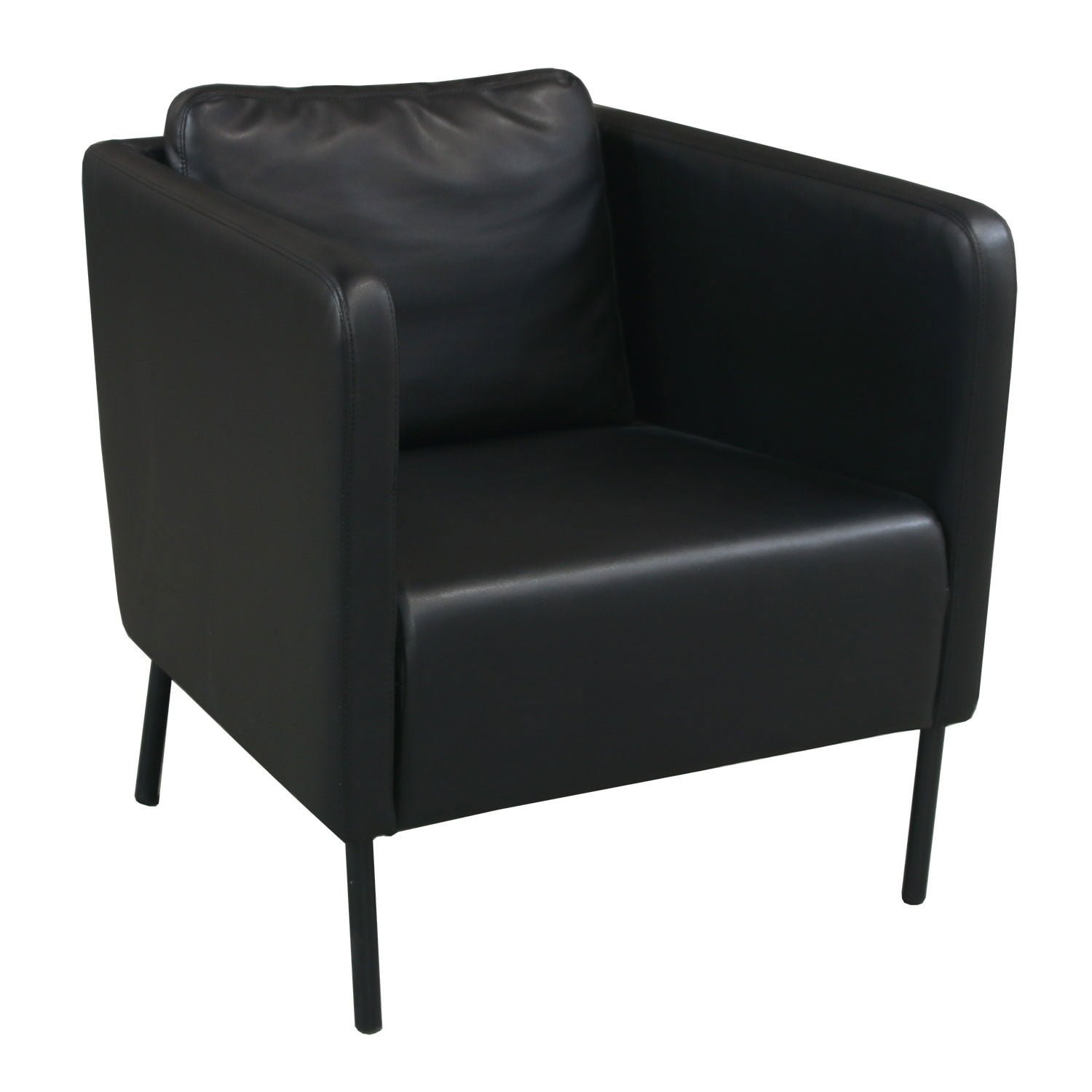 Ikea Used Leather Reception Chair, Black - National Office ...