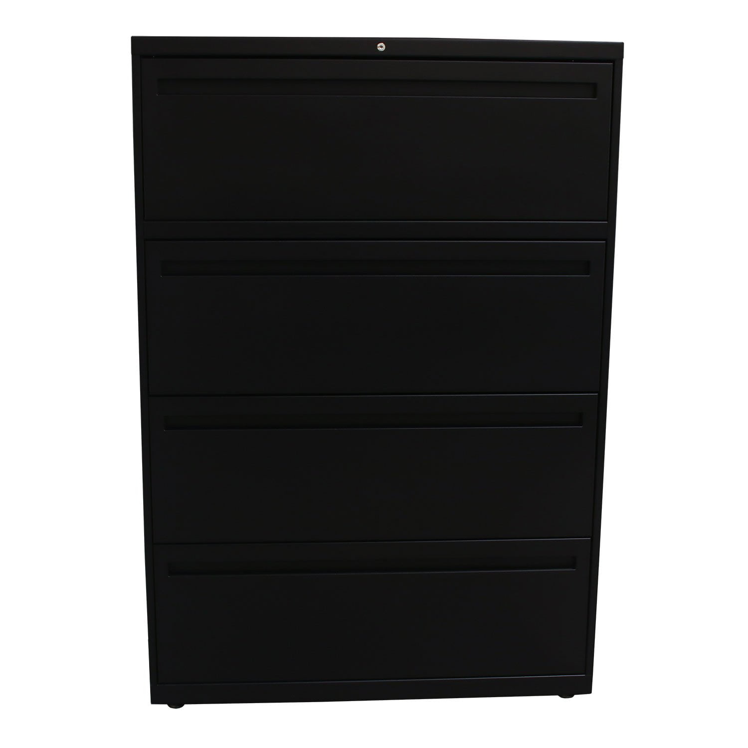 Allsteel Used 4 Drawer 36 Inch Lateral File, Black - National Office