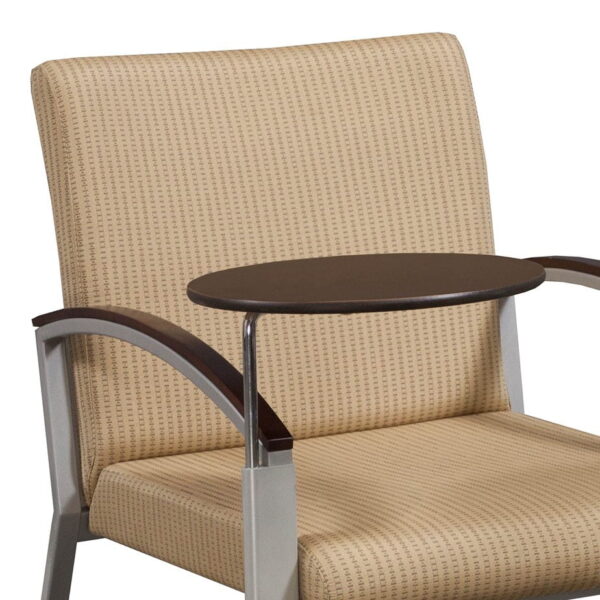 Arcadia Used Reception Wood Tablet Arm Chair, Gold National Office