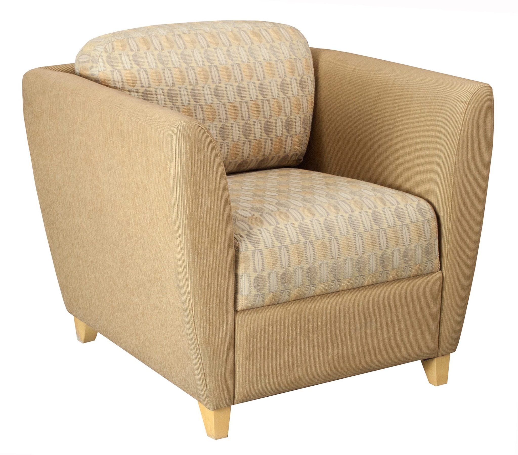 Brandrud Used Reception Chair, Yellow Pattern National Office Interiors and Liquidators