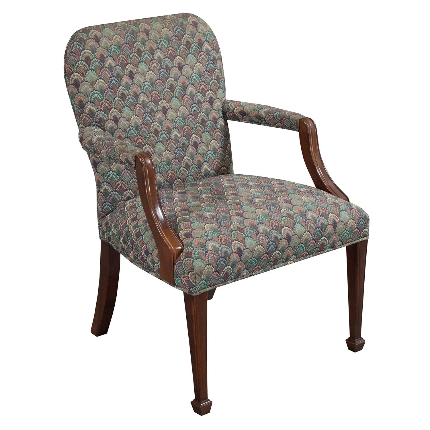 Bright Used Wood Side Chair, Multi Color National Office Interiors