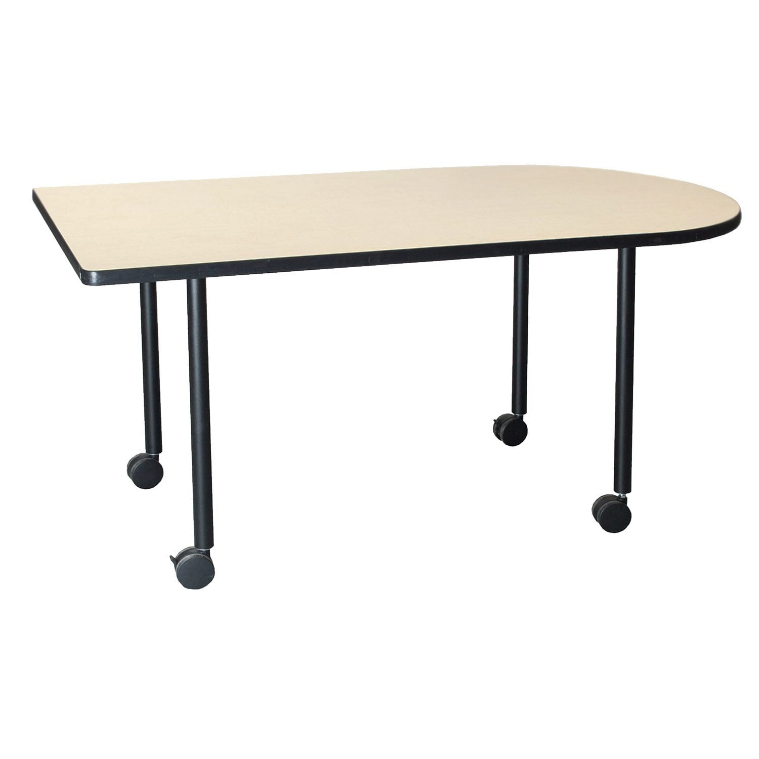 Bullet Shape Used Mobile Training Table, Maple