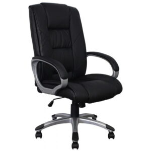 Inside Job New Leather Executive Chair, Black