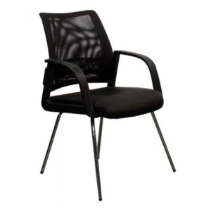 Bell by goSIT Stacking Mesh Back Side Chair, Black