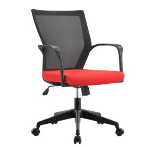 Bay by goSit Mesh Back Task Chair, Red and Black