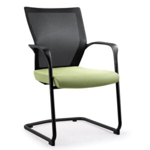 Bay by goSit Mesh Back Side Chair, Green and Black